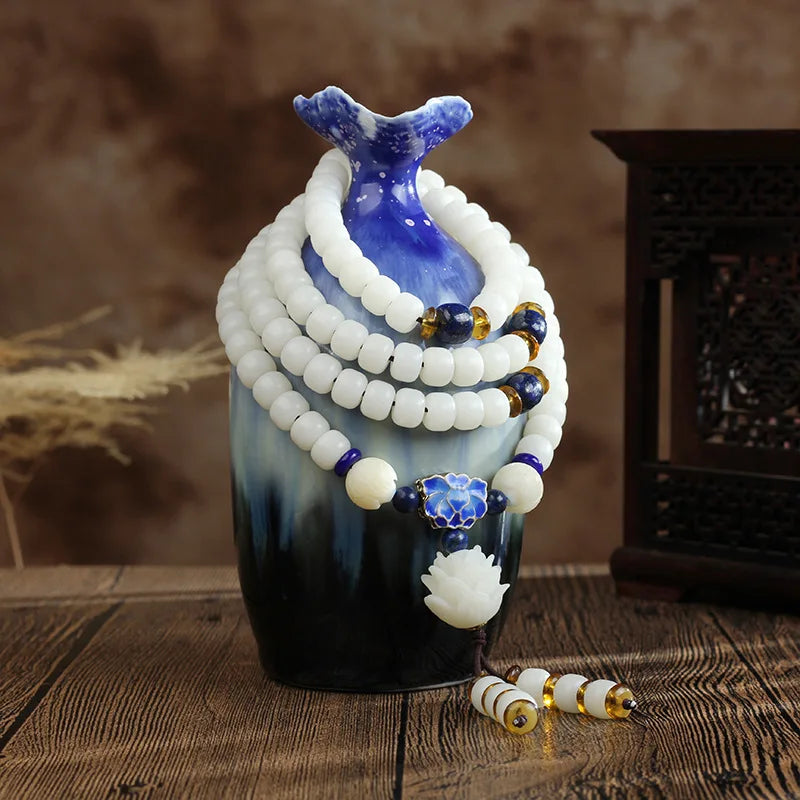 Mala Bodhi de 108 cuentas de 6 × 8 mm