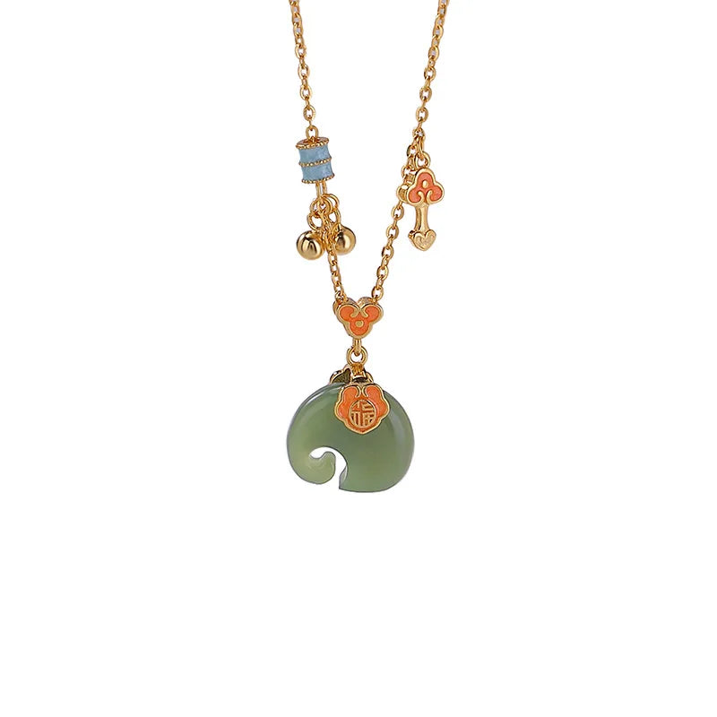 Collar de elefante Ruyi esmaltado