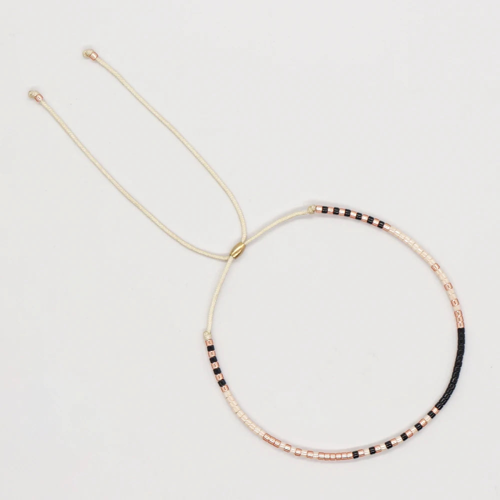 Pulsera Mosaico Fino · Abalorios de Color
