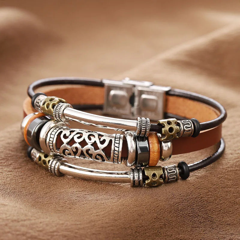 Mal olhado fatima mão charme pulseiras para mulheres homens pulseira de couro genuíno turco azul olho pulseira sorte mão jóias presentes