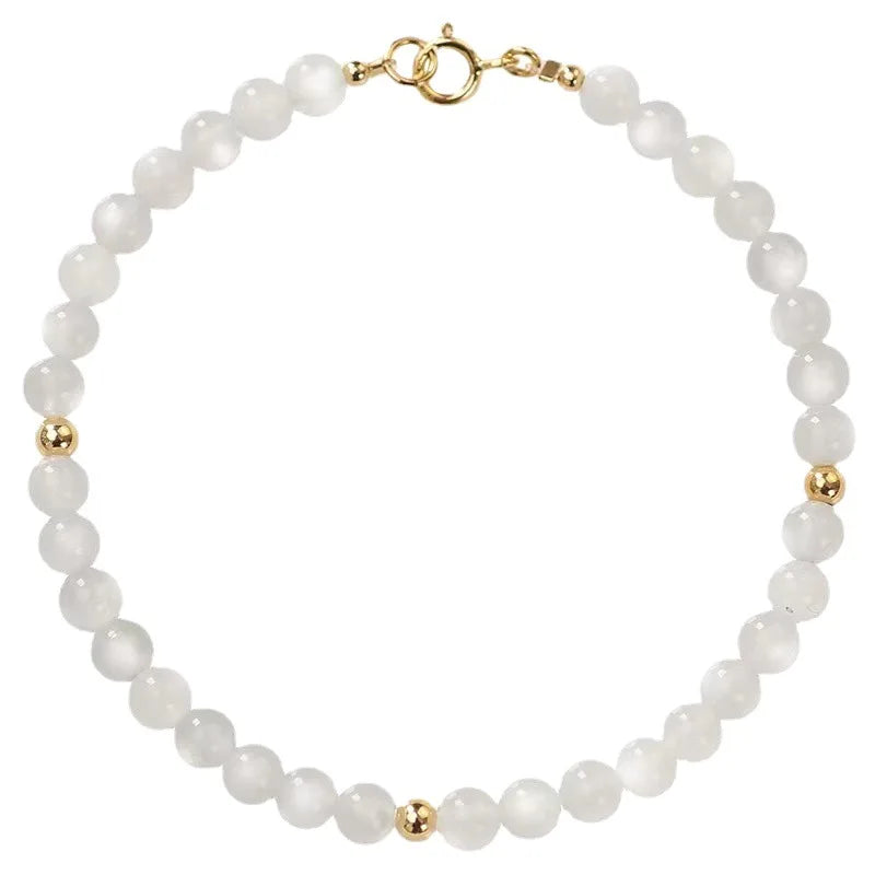 Pulsera blanca de piedra lunar