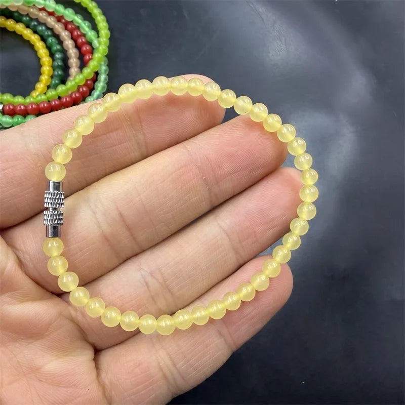 Pulsera de cuentas de colores de 4 mm