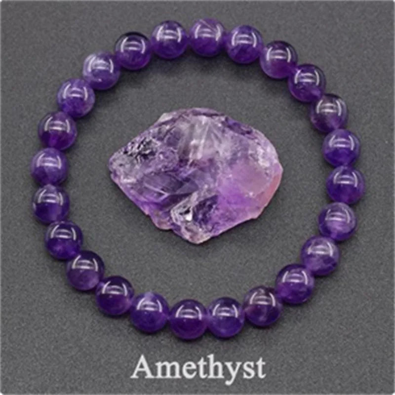 Pulsera de ágata, cuarzo o amatista