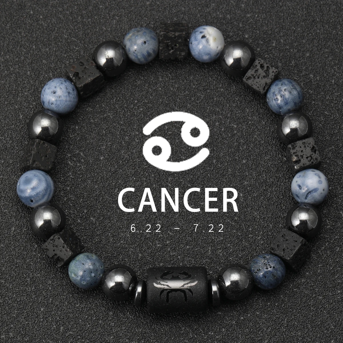 Pulsera Cosmos Azul · Signos del Zodiaco