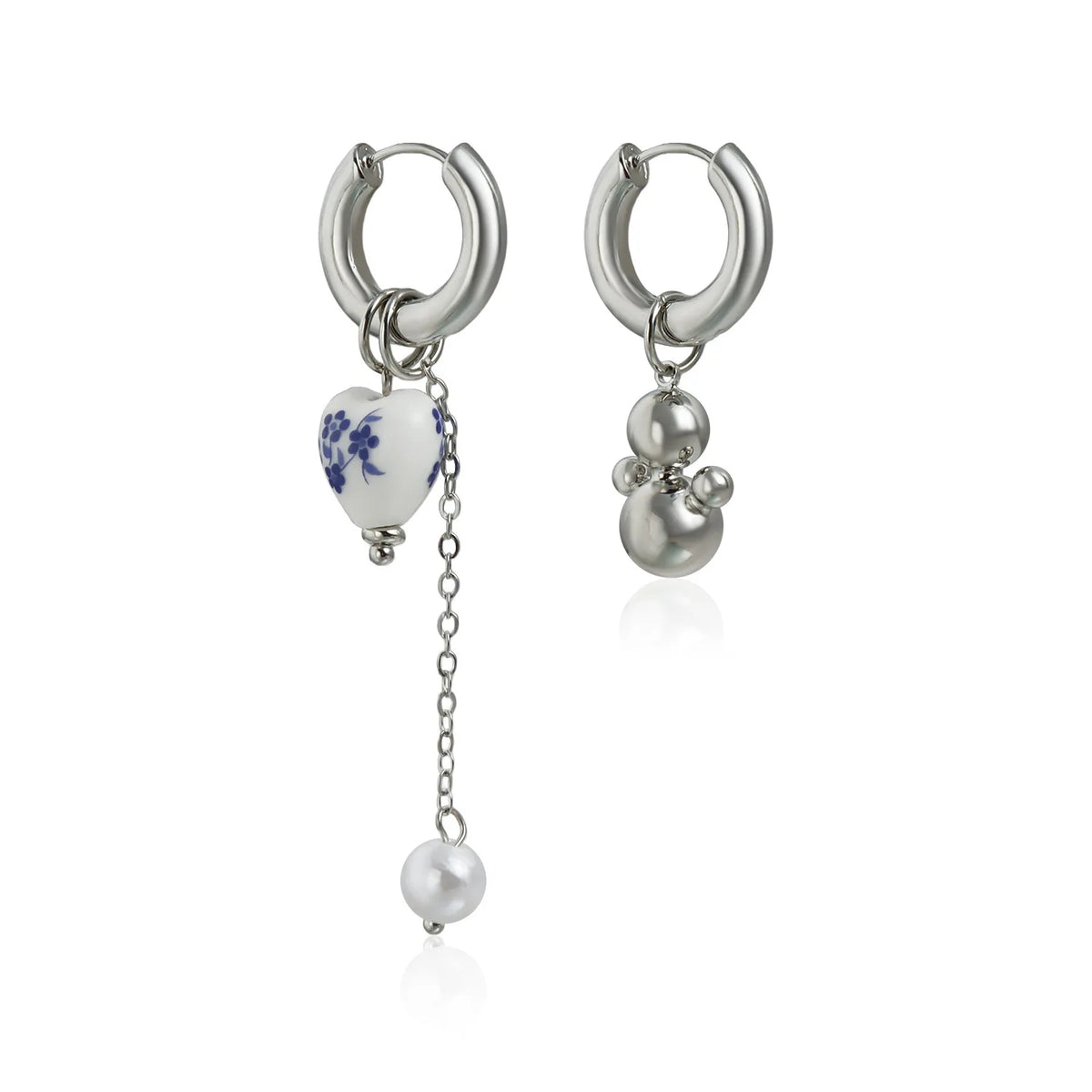 Novo colar com pingente de cabaça em estilo chinês para mulheres, com porcelana azul e branca e pérolas artificiais, joia de pescoço moderna e elegante.