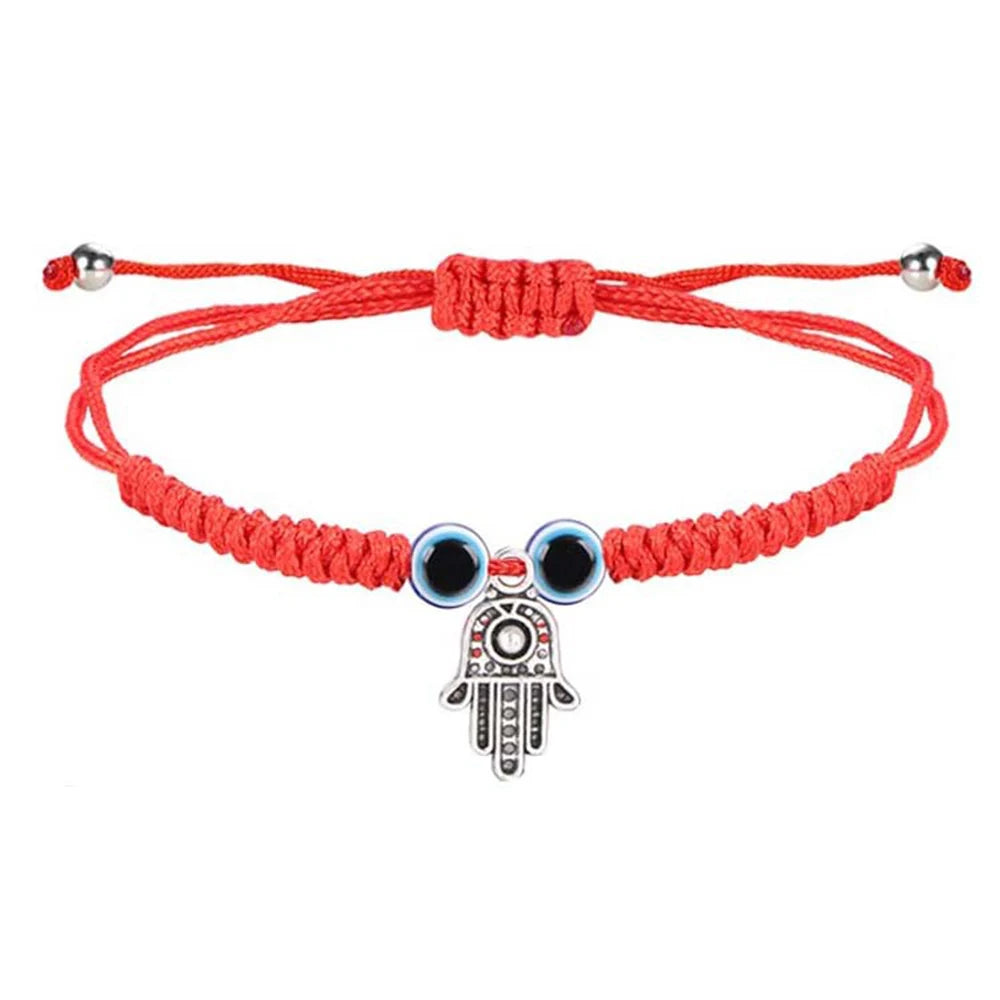 Pulsera de ojo azul y Hamsa, 17 cm