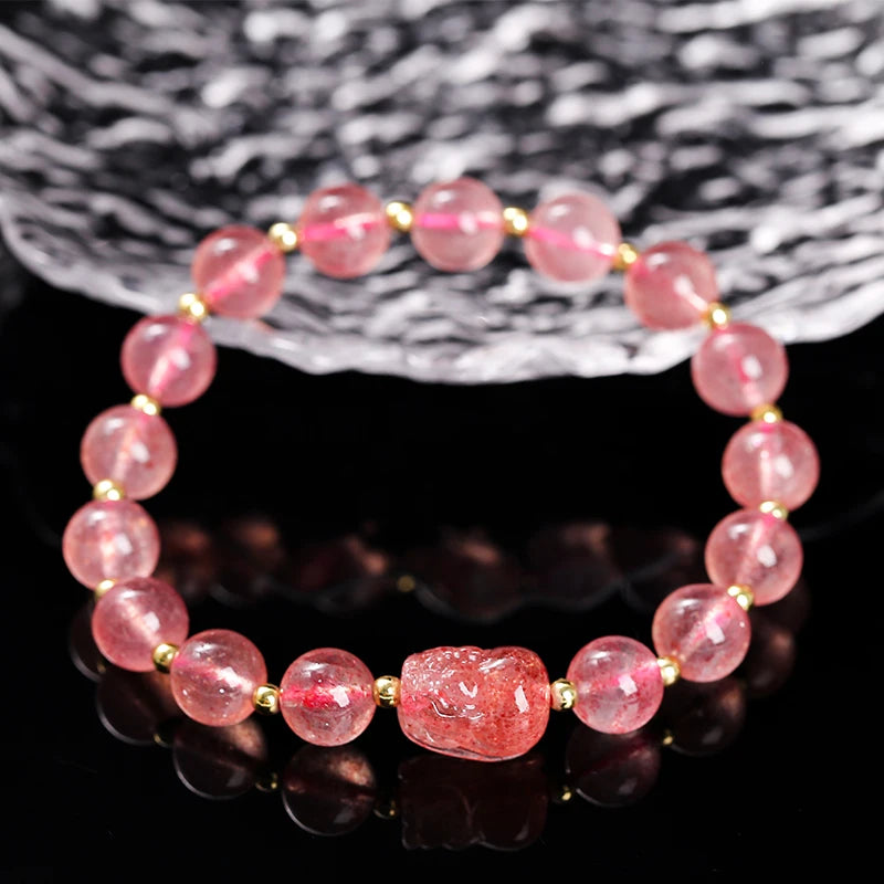 Pulsera Pixiu de amatista y piedra lunar