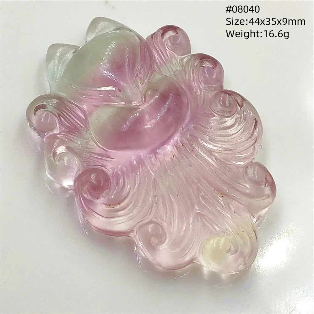 Colgante de fluorita en forma de zorro