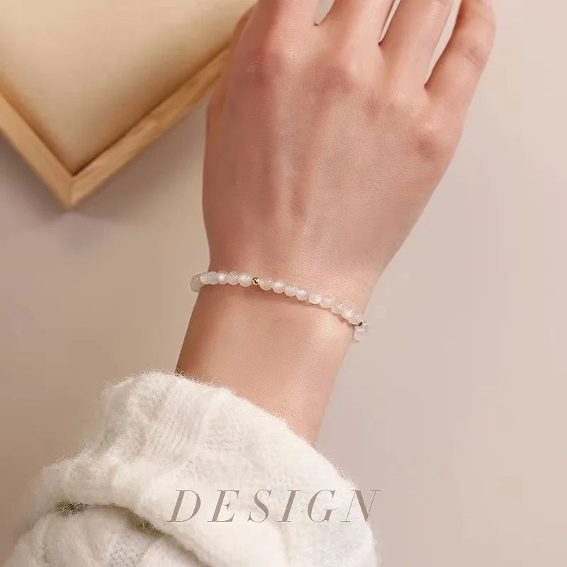 Pulsera blanca de piedra lunar