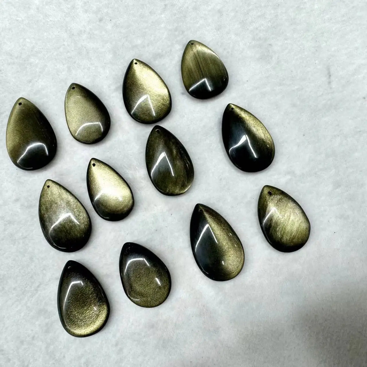 Colar de Obsidiana Dourada, Pingente de Pedra Preciosa Natural, Joia para Mulheres e Homens, Presente por Atacado!