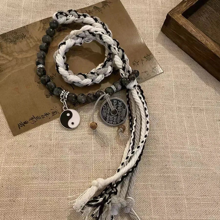 Pulsera Trenza Dual · Dije Decorativo