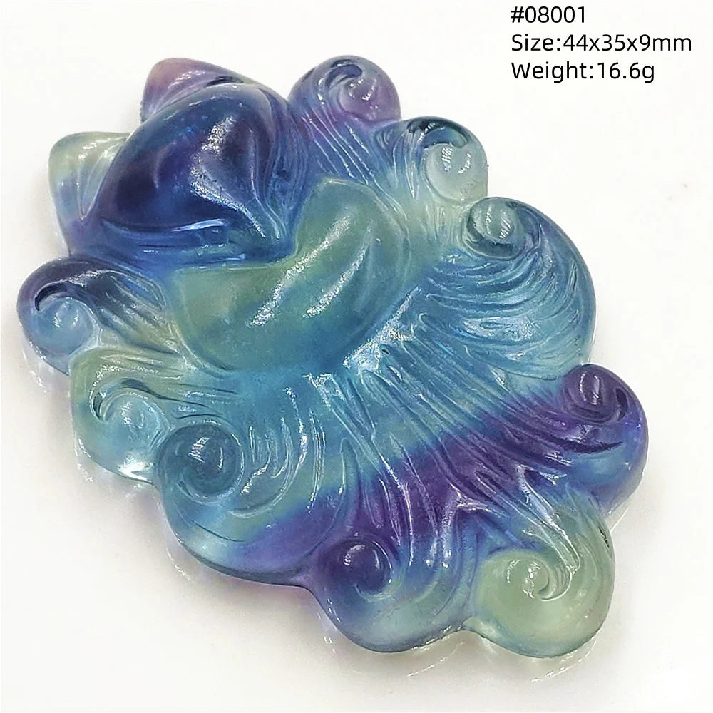 Colgante de fluorita en forma de zorro