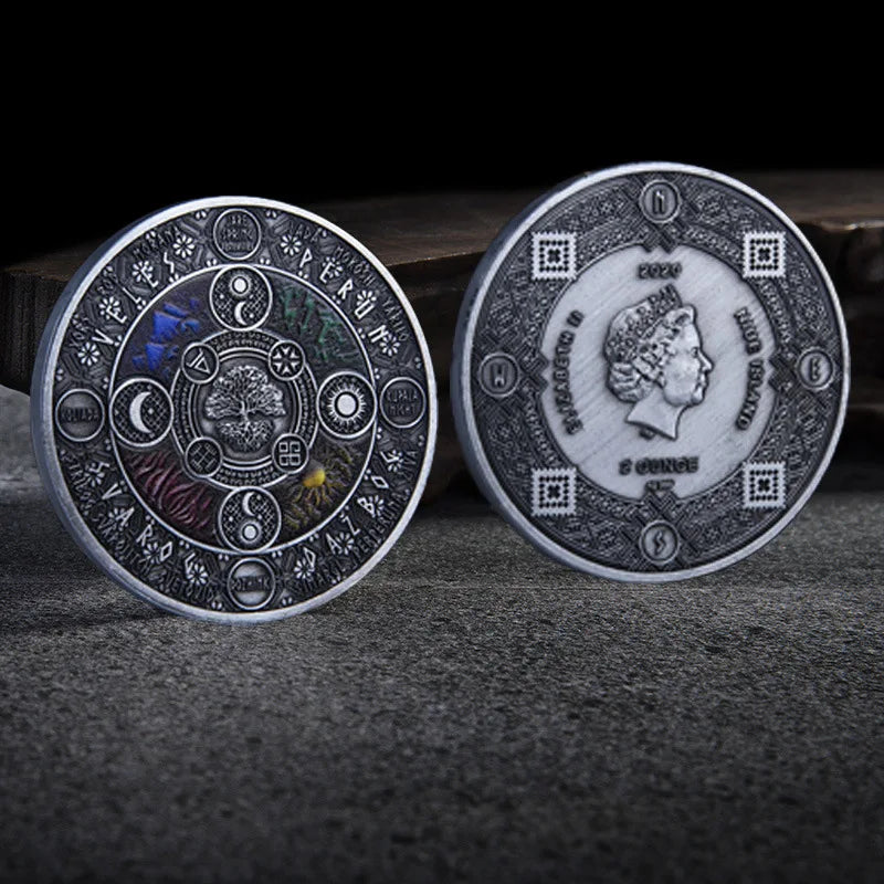 Moneda Rueda Celeste · Zodiaco