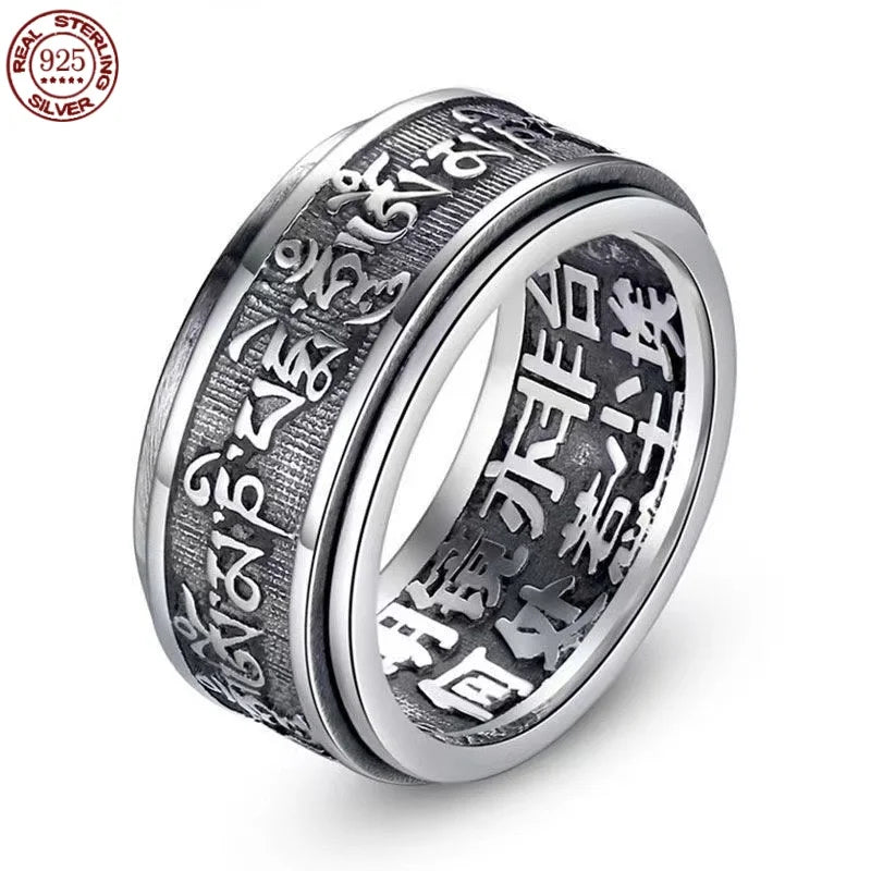 Anillo giratorio Om Mani Padme Hum