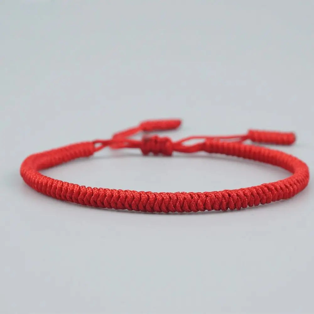 1PC/3PCs Pulseira de Moda com Trama de Corda Vermelha Tibetana e Nós Budistas