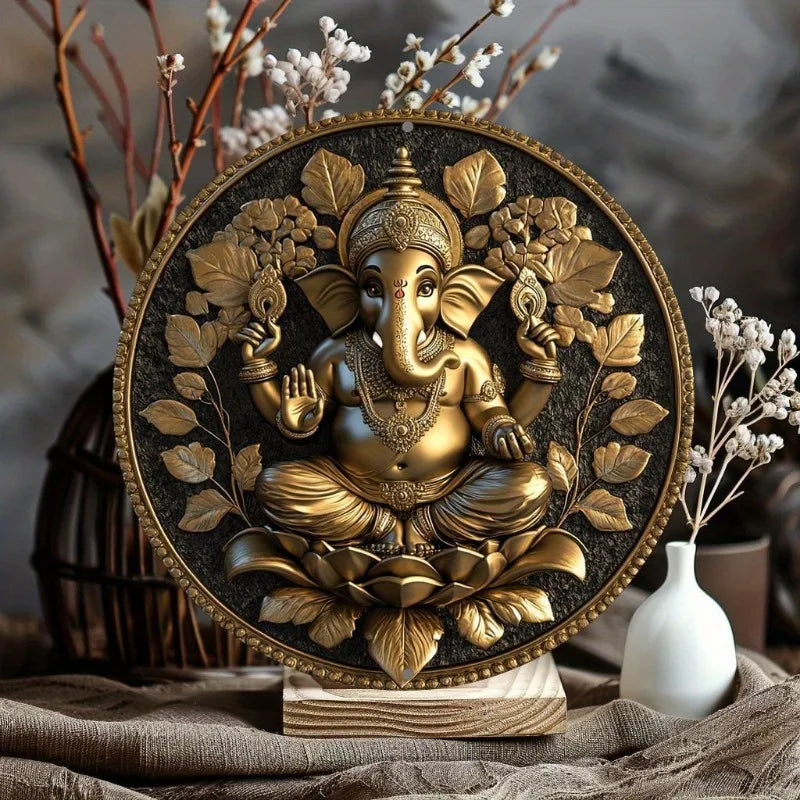 Cuadro Ganesha Dorado · Impresión Decorativa