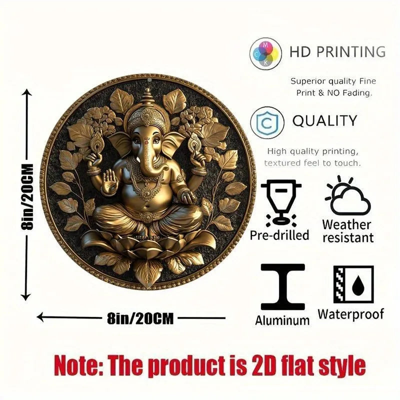 Cuadro Ganesha Dorado · Impresión Decorativa
