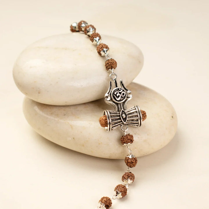 Om Trishul Damru Rudraksha Bracelet