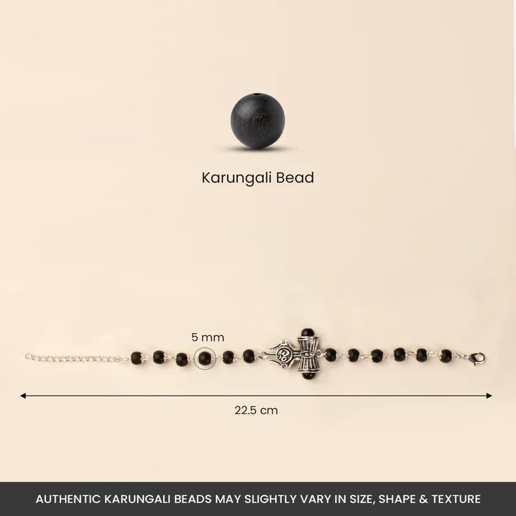 Om Trishul Damru Karungali Bracelet
