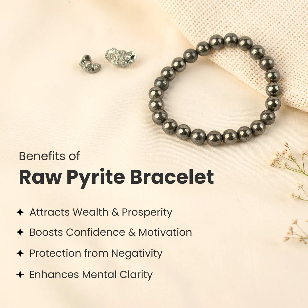 Raw Pyrite Bracelet