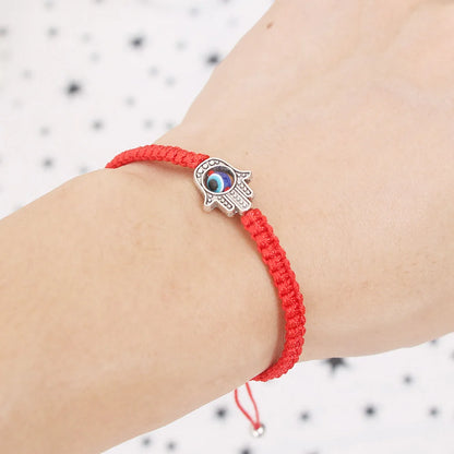 Pulsera de ojo azul y Hamsa, 17 cm