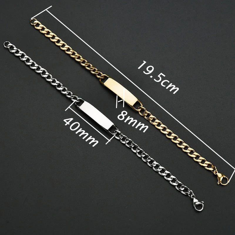 Pulsera Memoria · Placa para Grabado