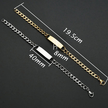 Pulsera Memoria · Placa para Grabado