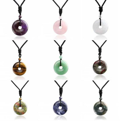 Collar donut de cuarzo o amatista