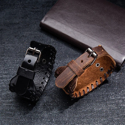 Moda árvore da vida totem viking pulseira masculina charme pulseira nova moda couro tecido acessórios festa hip hop punk jóias