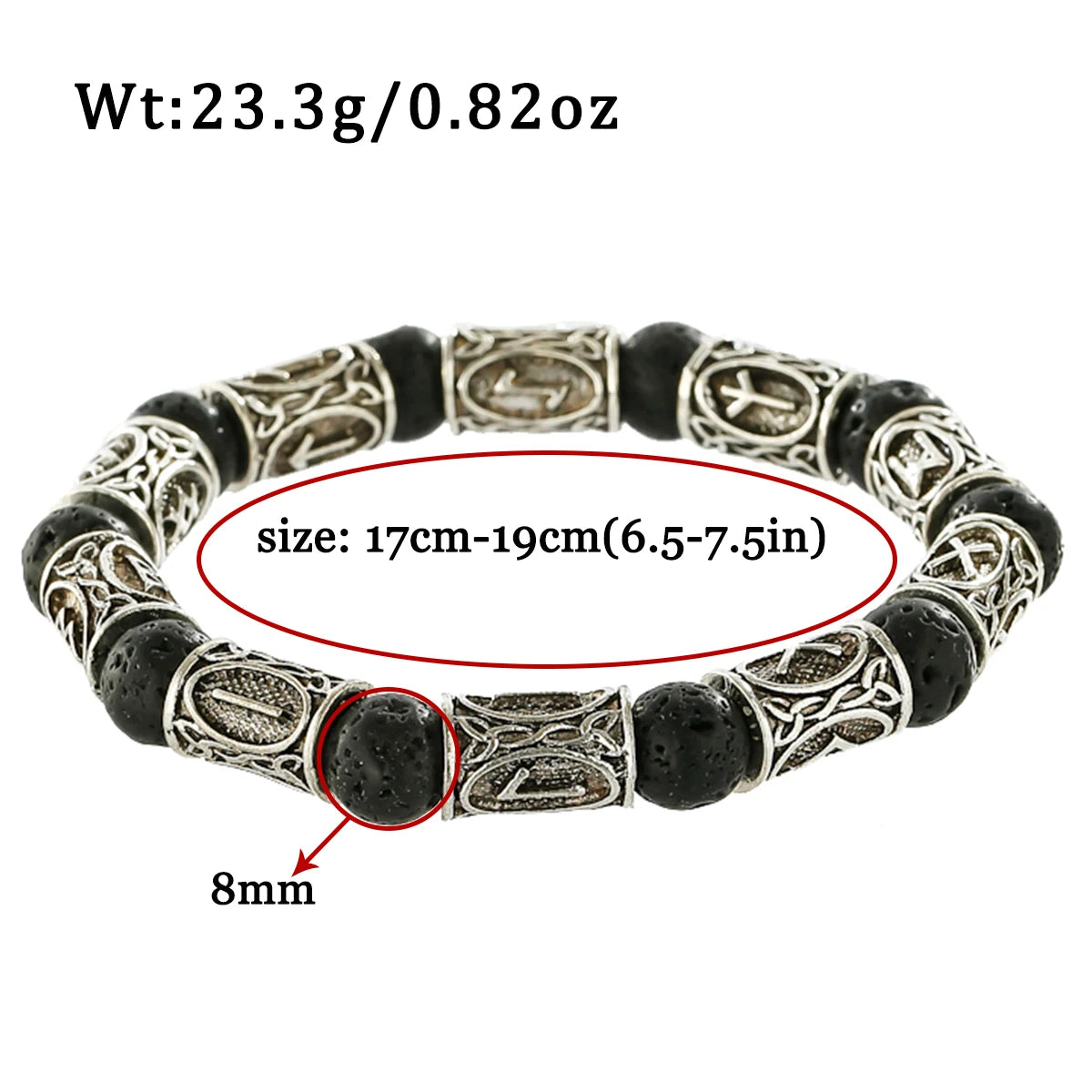 Pulsera Om · Cuentas y Colgante