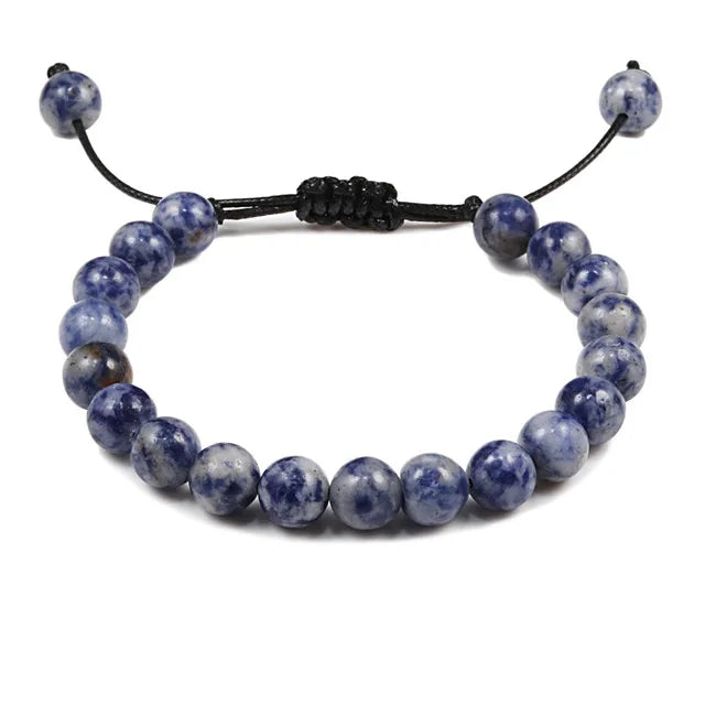Clássico Black Volcanic Lava Stone Beads Pulseiras para homens, Natural Onyx Tiger Eye Pulseiras, Yoga Meditação Jóias, 6mm, 8mm