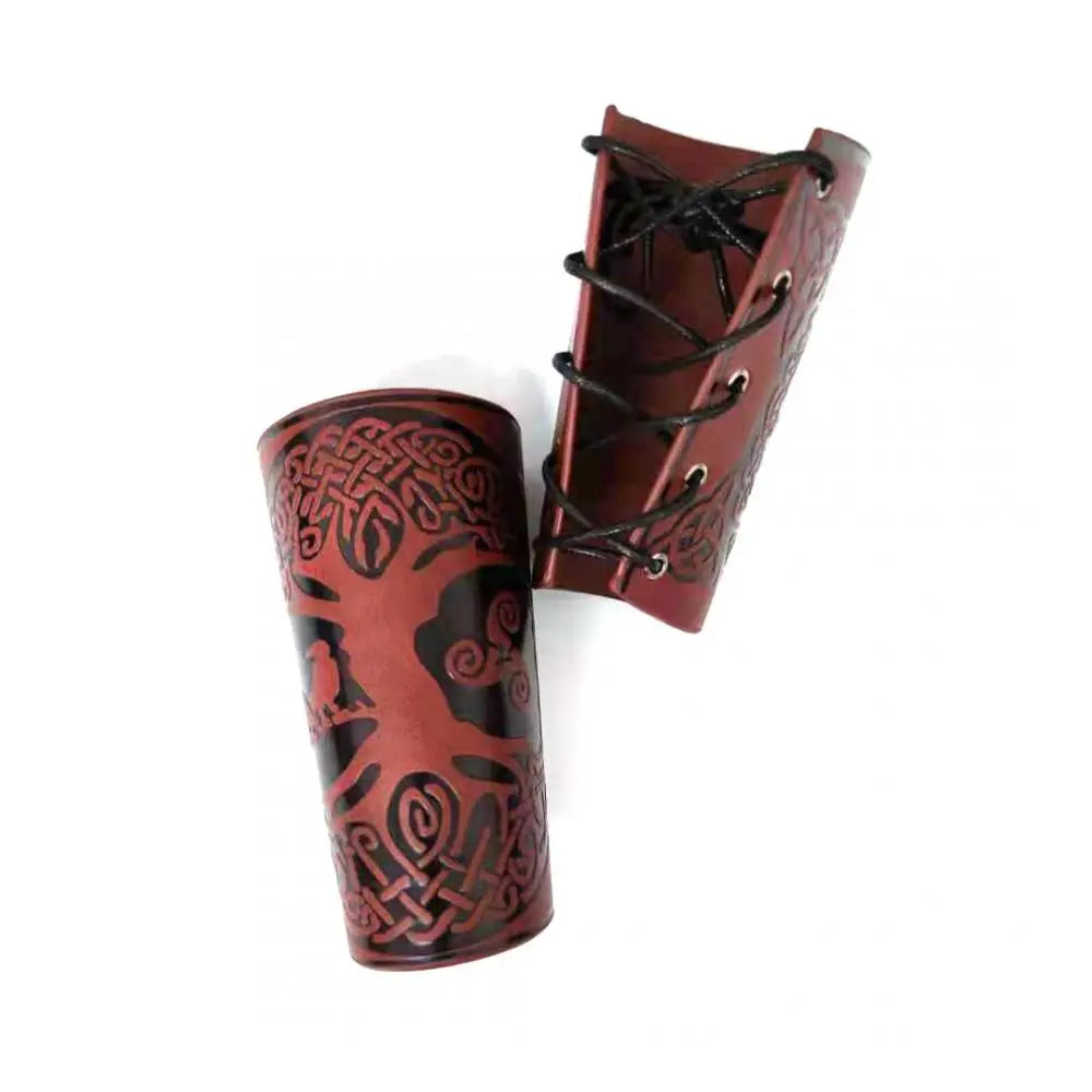 Toten design nórdico viking odin árvore da vida pulseiras para o homem equitação engrenagem protetora em relevo ampla pulseira de couro punk jóias