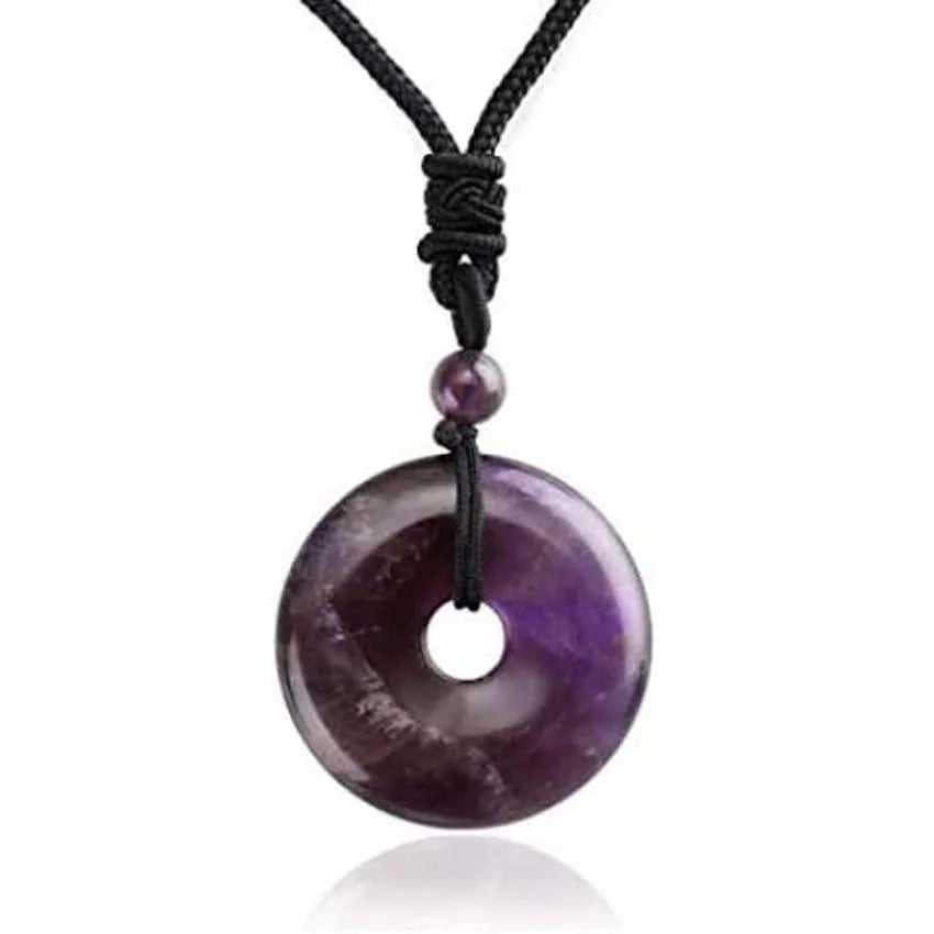 Collar donut de cuarzo o amatista
