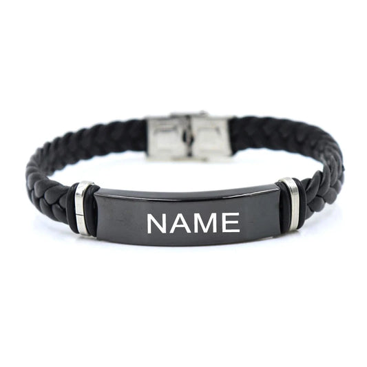 Pulsera Recuerdo: Cordón y Placa. Diseño y acabado de la pieza mostrada.