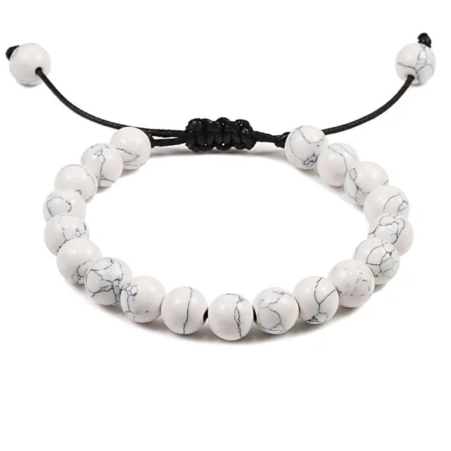 Clássico Black Volcanic Lava Stone Beads Pulseiras para homens, Natural Onyx Tiger Eye Pulseiras, Yoga Meditação Jóias, 6mm, 8mm