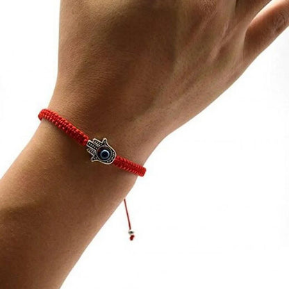 Pulsera de ojo azul y Hamsa, 17 cm