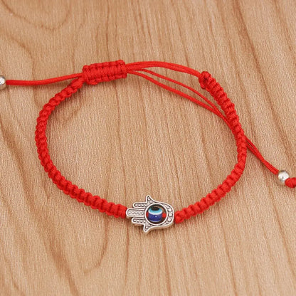 Pulsera de ojo azul y Hamsa, 17 cm