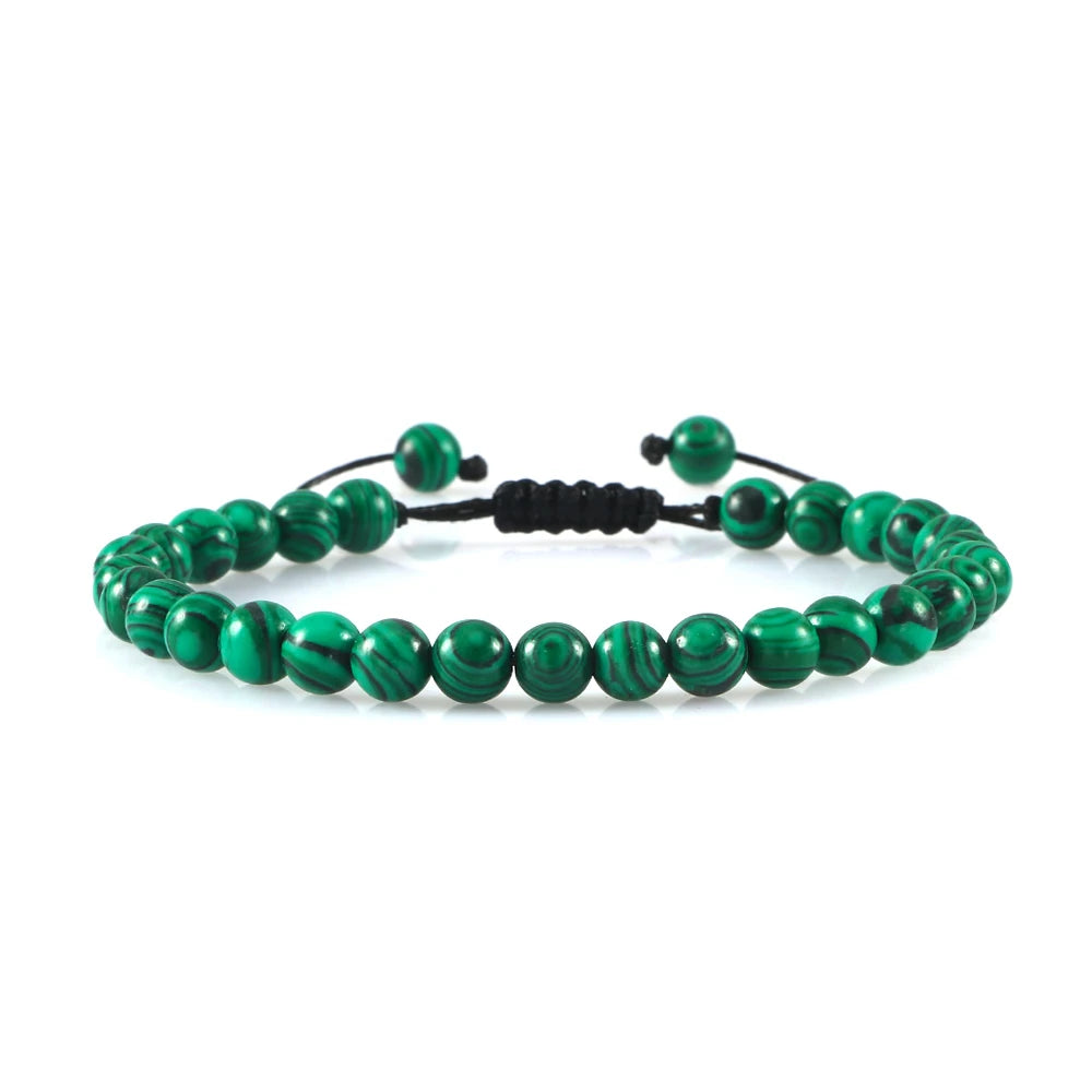 Clássico Black Volcanic Lava Stone Beads Pulseiras para homens, Natural Onyx Tiger Eye Pulseiras, Yoga Meditação Jóias, 6mm, 8mm