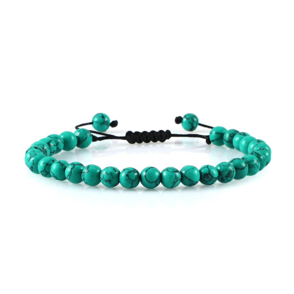 Clássico Black Volcanic Lava Stone Beads Pulseiras para homens, Natural Onyx Tiger Eye Pulseiras, Yoga Meditação Jóias, 6mm, 8mm