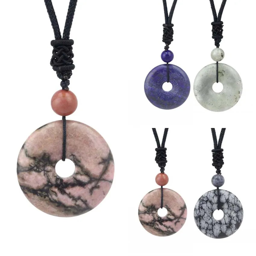 Collar donut de cuarzo o amatista