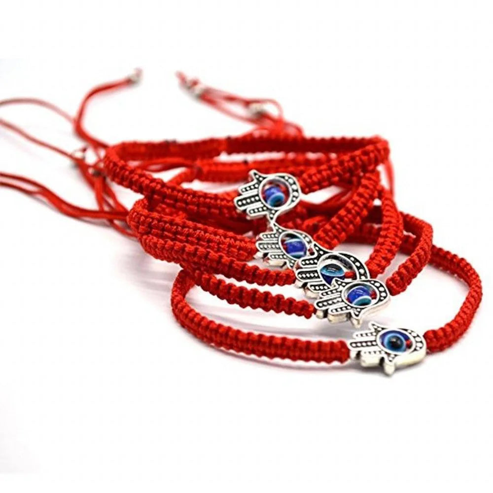 Pulsera de ojo azul y Hamsa, 17 cm