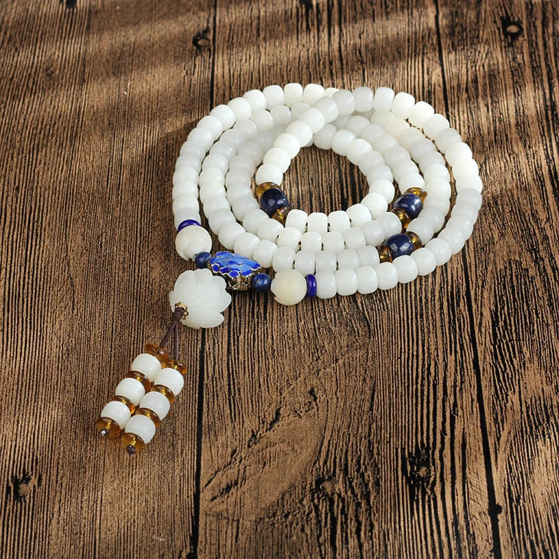 Mala Bodhi de 108 cuentas de 6 × 8 mm