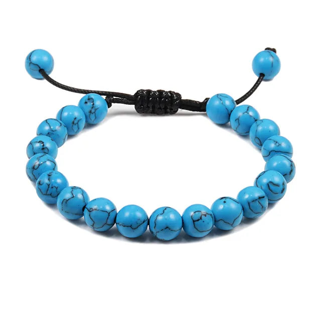 Clássico Black Volcanic Lava Stone Beads Pulseiras para homens, Natural Onyx Tiger Eye Pulseiras, Yoga Meditação Jóias, 6mm, 8mm