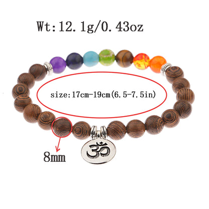 Pulsera Om · Cuentas y Colgante