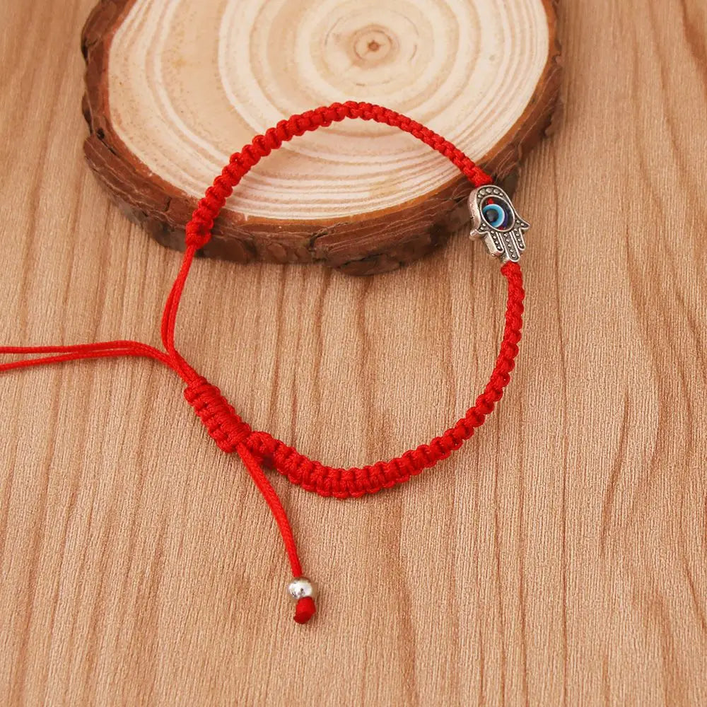 Pulsera de ojo azul y Hamsa, 17 cm