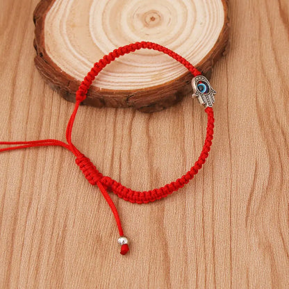 Pulsera de ojo azul y Hamsa, 17 cm