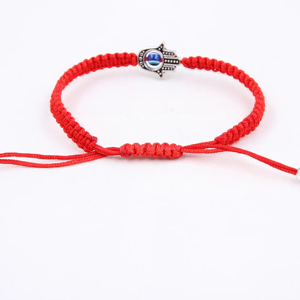 Pulsera de ojo azul y Hamsa, 17 cm