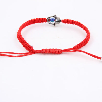 Pulsera de ojo azul y Hamsa, 17 cm