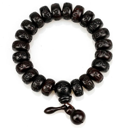 Natural de madeira tibetano budista masculino pulseira relâmpago golpe jujuba grânulos meditação homem mantra pulseira feminino yoga jóias