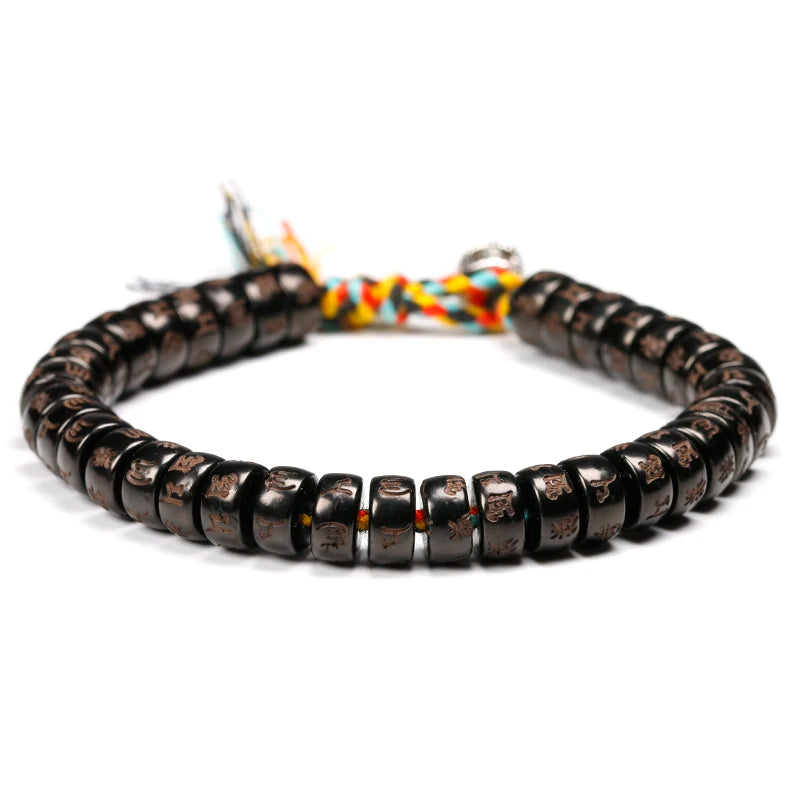 Pulsera de coco con Om Mani Padme Hum